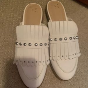 White mules size 10 - slides